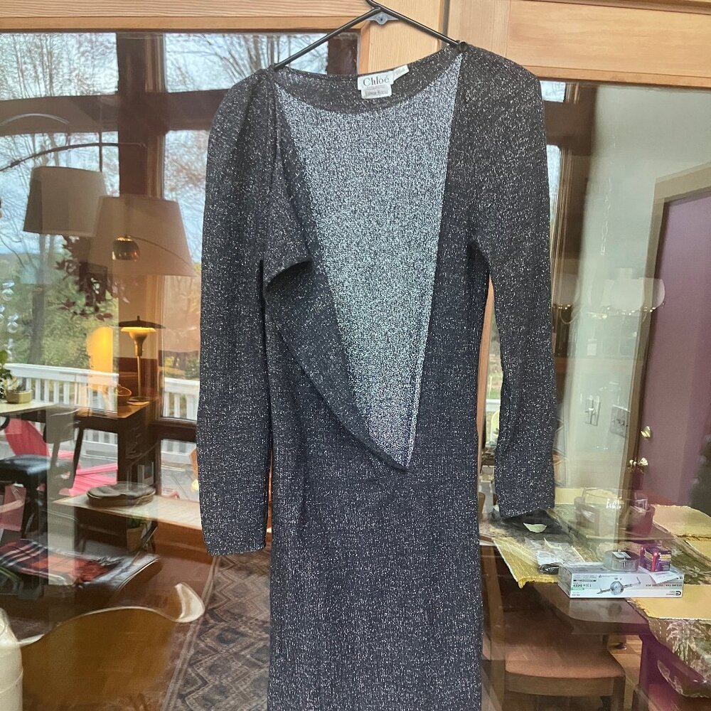 Vintage 80s Chloe Lamé Dress